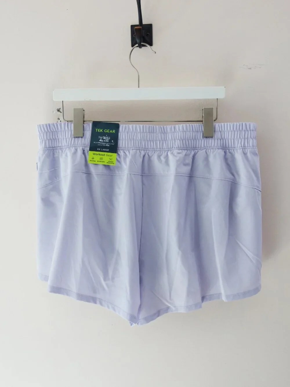 Tek Gear Workout Gear Mid Rise Workout Gear Lavender Shorts (XXL) NWT!